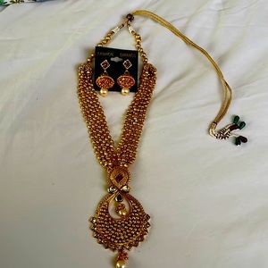 Ethnic Indian Wear wedding Neckkace and Earring set